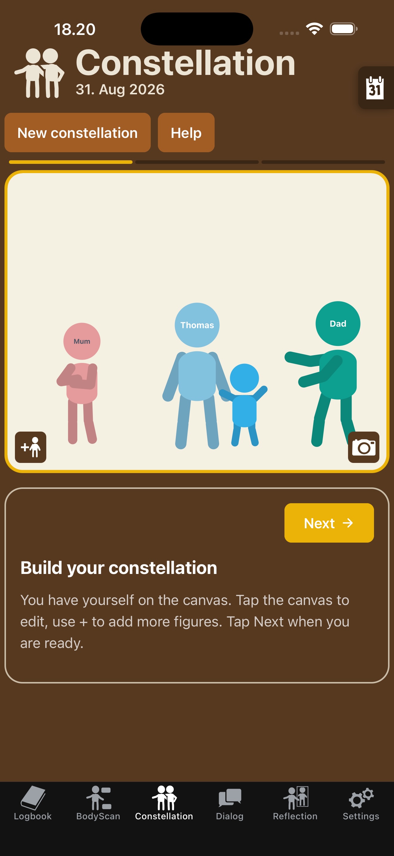 Constellation screen